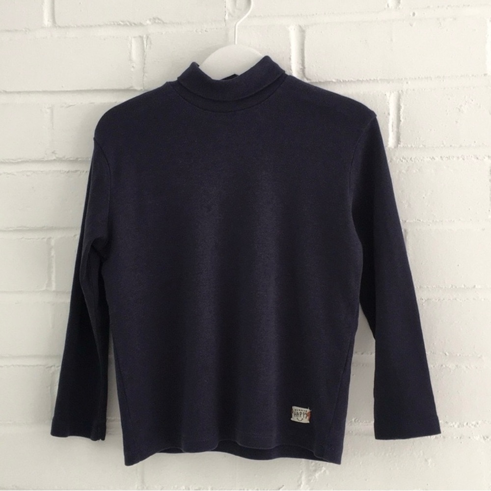 Classic Boy Toddler Blue Zara Warm Winter Underlayer Turtleneck Size 4/5